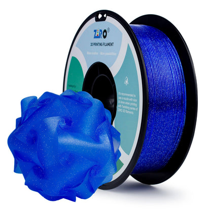ZIRO Glitter Twinkling PLA Filament 1.75mm, Blue