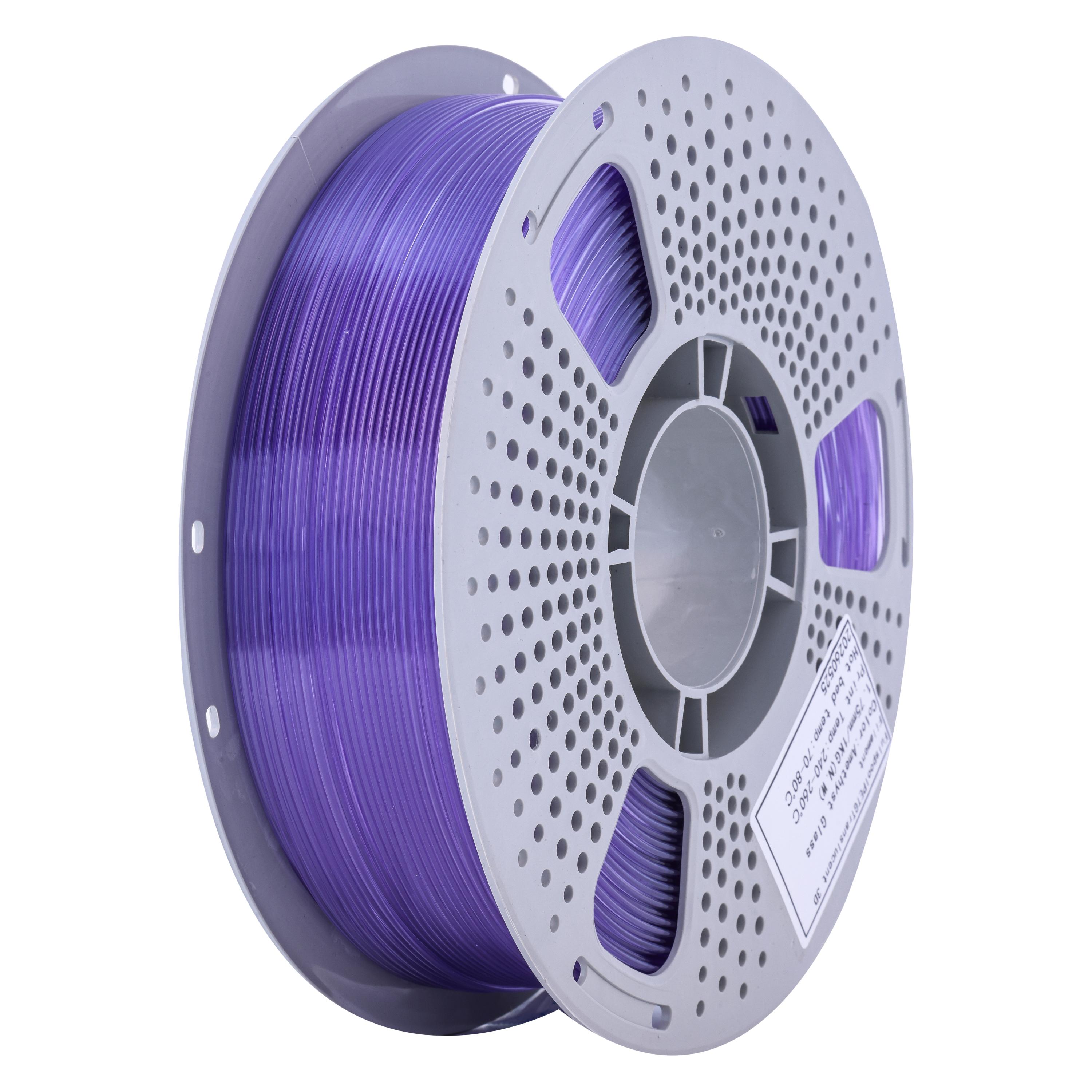 Fulspool  Transparent PETG Filament 1.75mm 1kg , Amethyst Glass