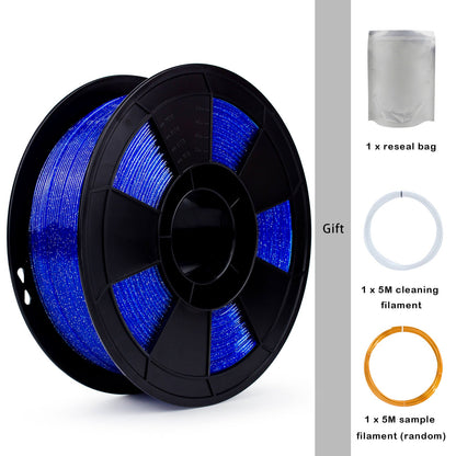 ZIRO Glitter Twinkling PLA Filament 1.75mm, Blue