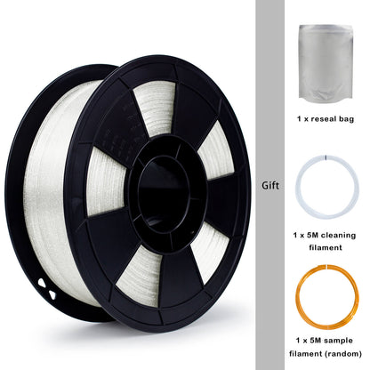ZIRO Glitter Twinkling PLA Filament 1.75mm, Transparent