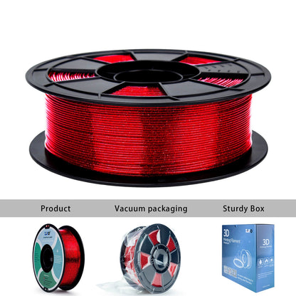 ZIRO Glitter Twinkling PLA Filament 1.75mm, Red