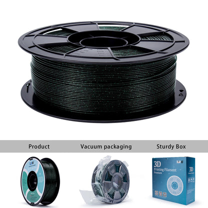 ZIRO Glitter Twinkling PLA Filament 1.75mm, Blackish Green