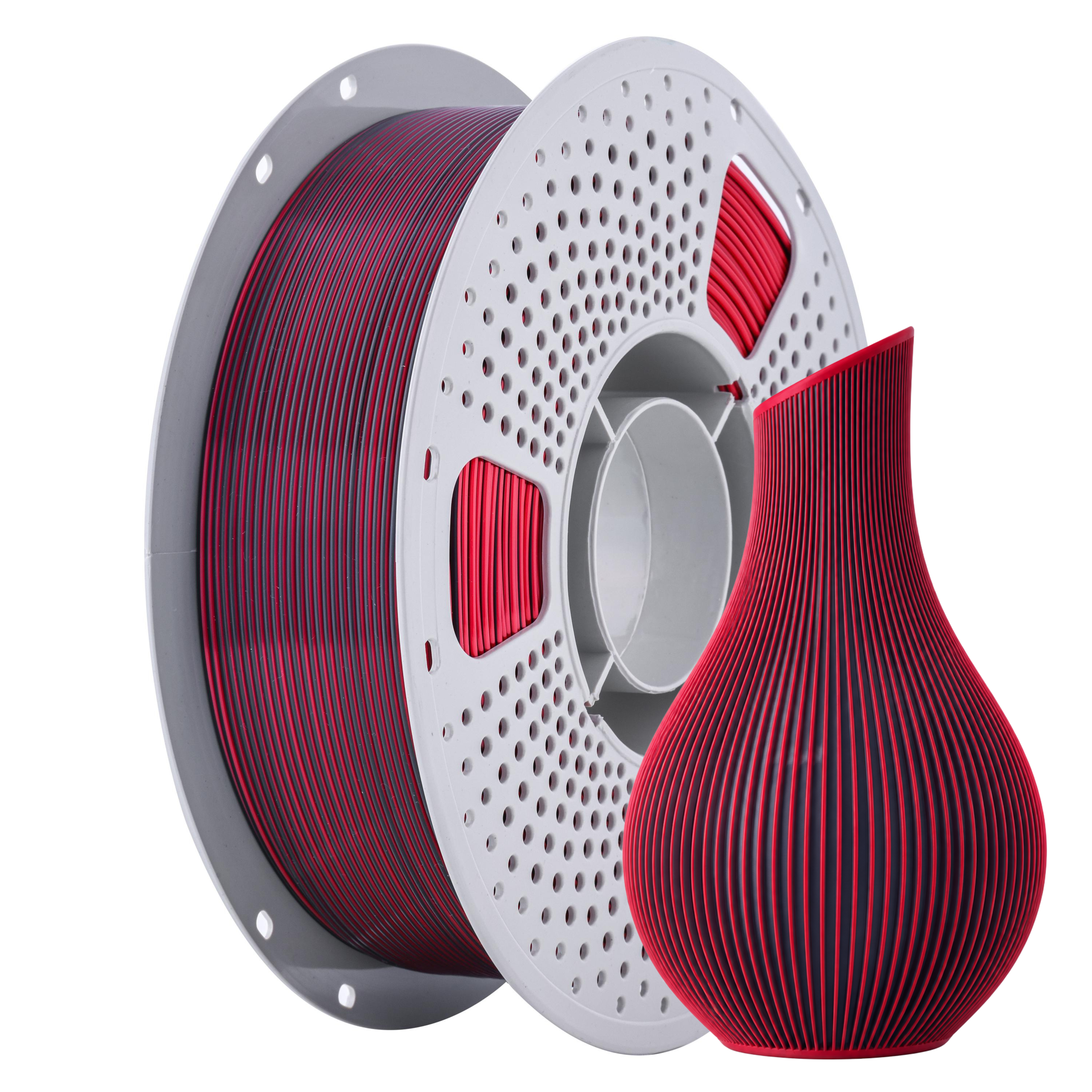 Fulspool Silk Two Tone PLA Filament 1.75mm, WINE SHADOW