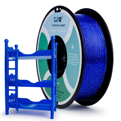 ZIRO Glitter Twinkling PLA Filament 1.75mm, Blue