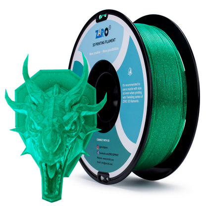 ZIRO Glitter Twinkling PLA Filament 1.75mm, Green