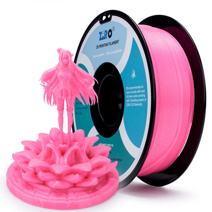 ZIRO Glitter Twinkling PLA Filament 1.75mm, Pink