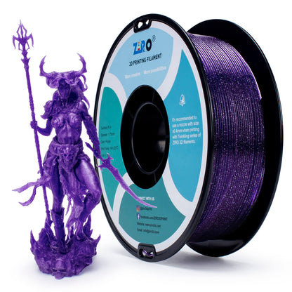 ZIRO Glitter Twinkling PLA Filament 1.75mm, Purple